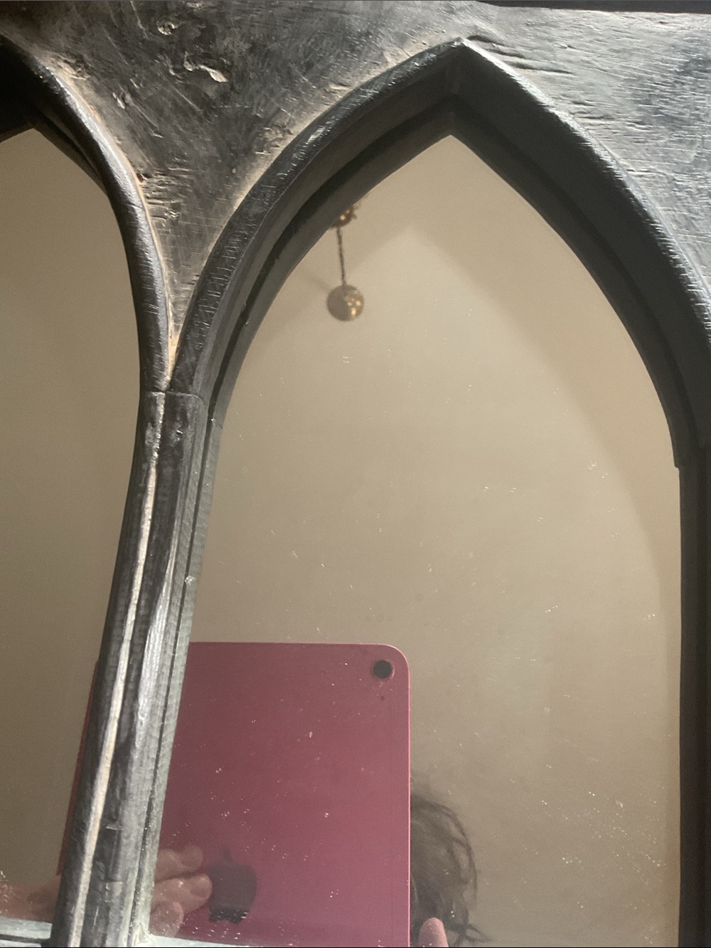 Black Gothic Arched Wall Mirror - Decorative Home Wall Decor - Picture 7 of 8